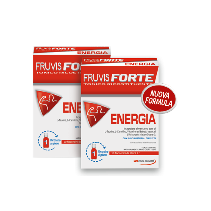 Fruvis Forte Energia Pool Pharma Nuova Formula 10 Flaconcini Da 10ml