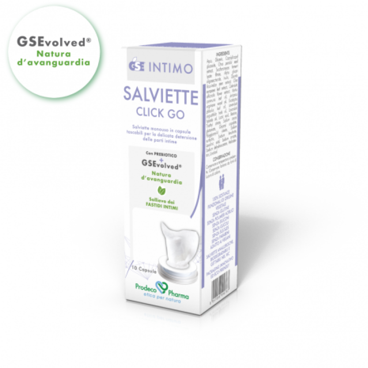 GSE INTIMO SALVIETTE CLICK GO Prodeco Pharma 10 Capsule Tascabili