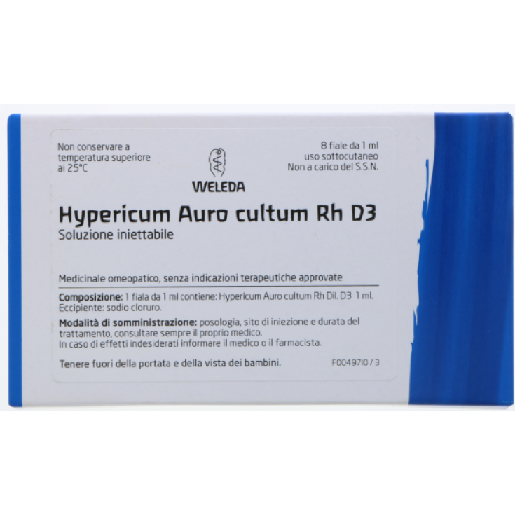 Hypericum Auro Cultum Rh D3 Weleda 8 Fiale Da 1ml