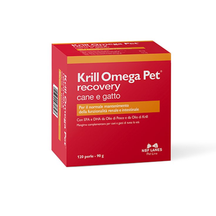 Krill Omega Pet Recovery Cane E Gatto NBF Lanes 120 Perle 