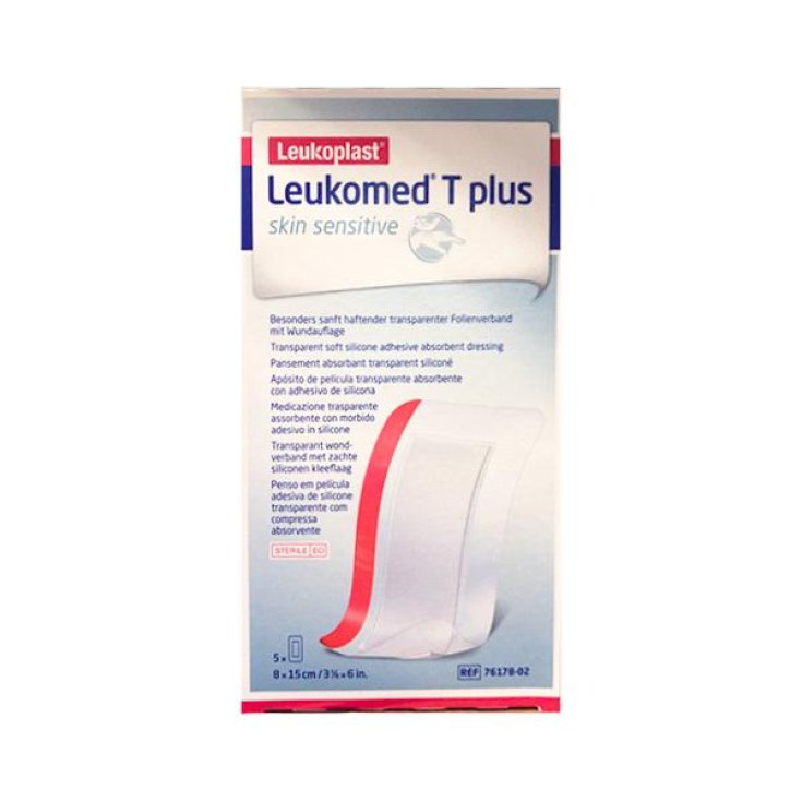 Leukomed T Plus Skin Sensitive Leukoplast 5 Cerotti 8x15cm
