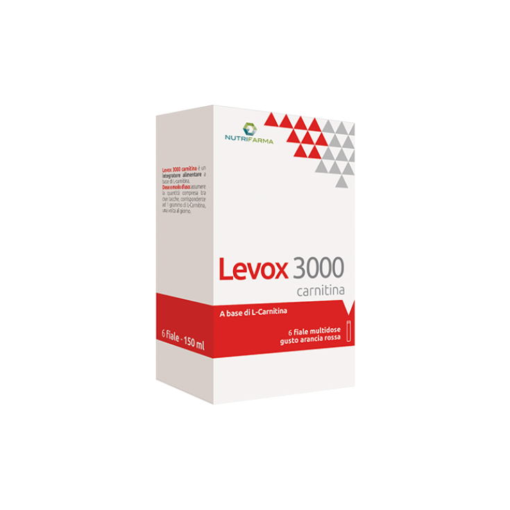 Levox 3000 Carnitina NutriFarma by Aqua Viva 6 Fiale Arancia Rossa