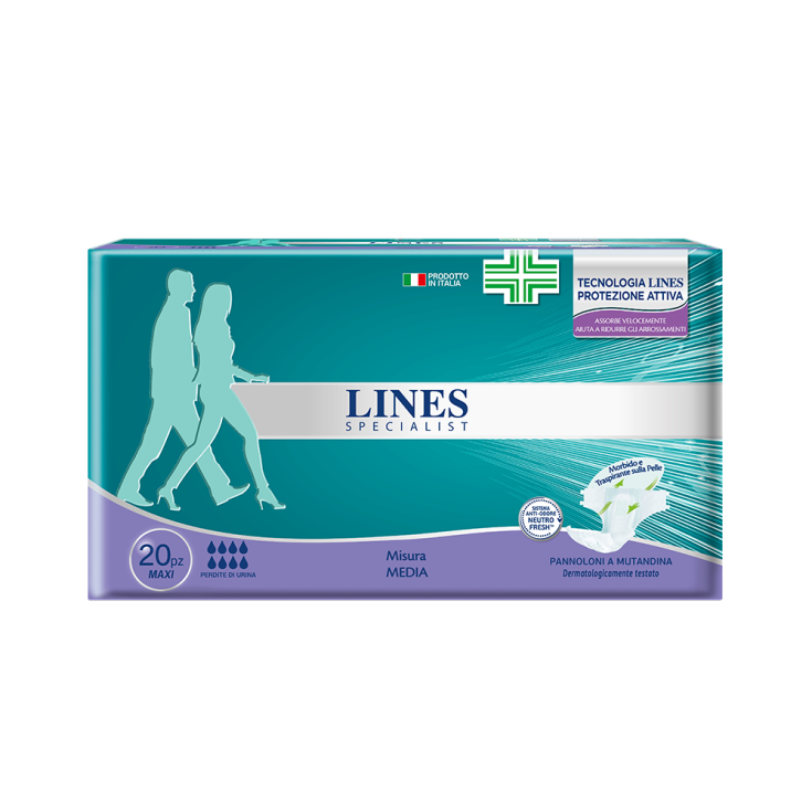 LINES SPECIALIST Pannoloni A Mutandina Livello MAXI Mis Media 20 Pezzi