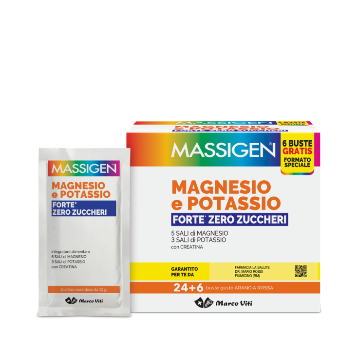 Massigen® Magnesio Potassio Forte Zero Zuccheri Marco Viti 24 Buste