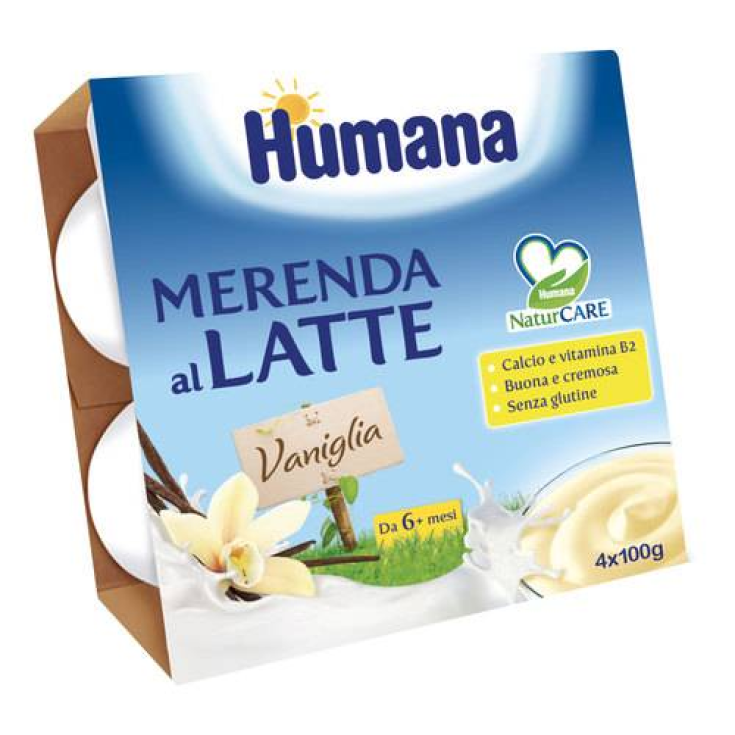 Merenda al Latte Humana Vaniglia 4x100g- Farmacia Loreto