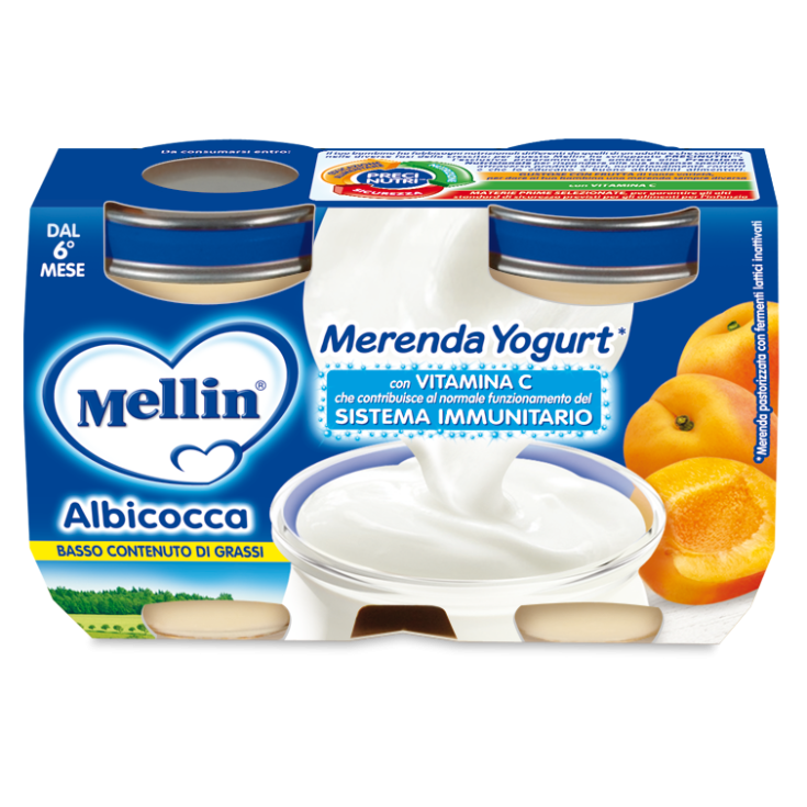 Merenda Yogurt Albicocca Mellin 2x120g