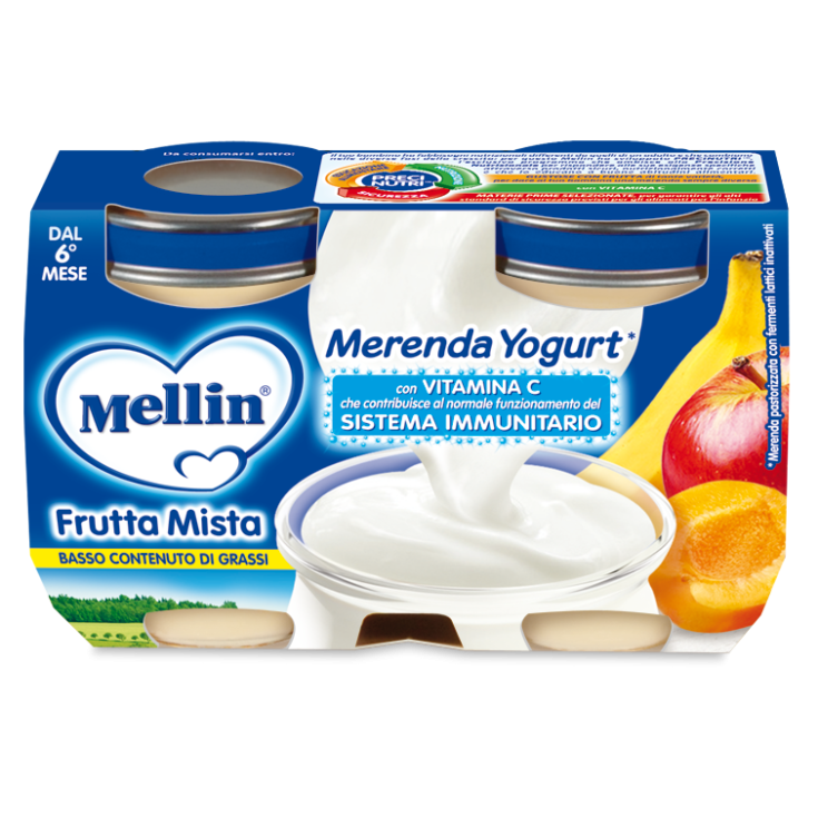 Merenda Yogurt Frutta Mista Mellin 2x120g