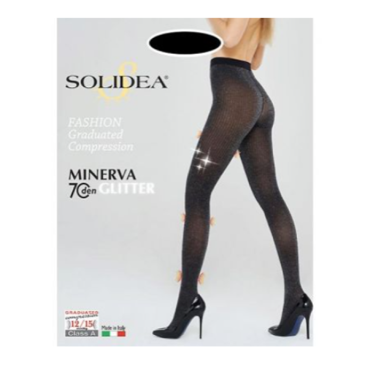 Minerva 70 Glitter Solidea Nero/Argento Taglia L
