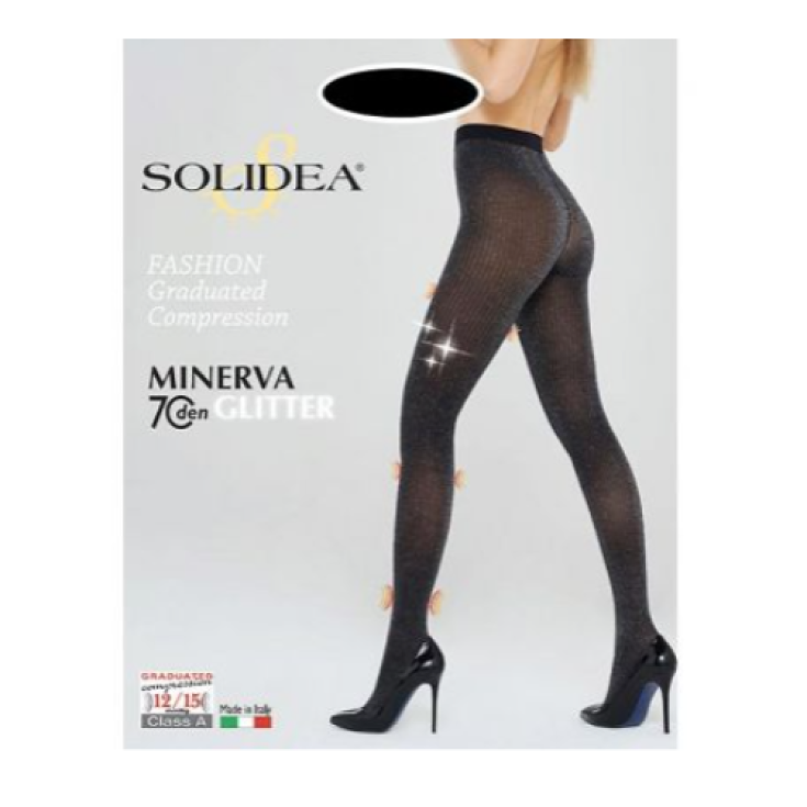 Minerva 70 Glitter Solidea Nero/Argento Taglia M/L