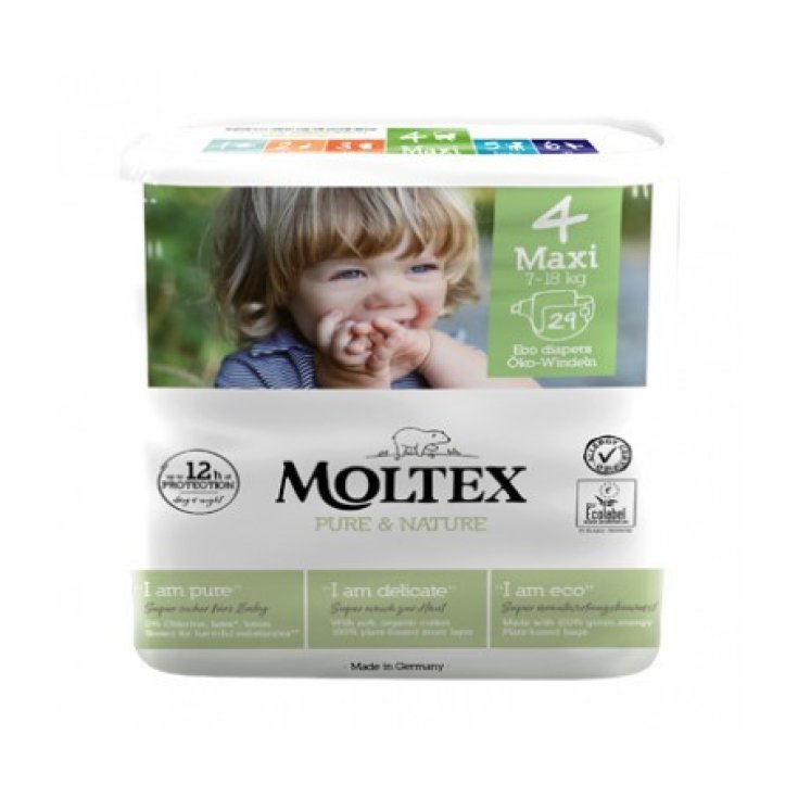 Moltex Pure&Nature Maxi Taglia 4 (7-18kg) Ontex 29 Pannolini Ecologici 