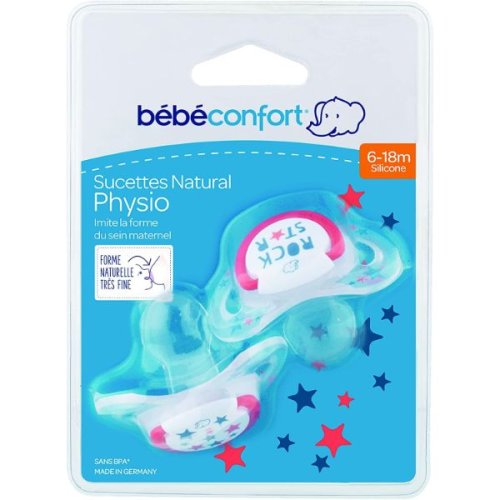 Natural Physio Bebe Confort Rock Star 6 18 Months 2 Soothers