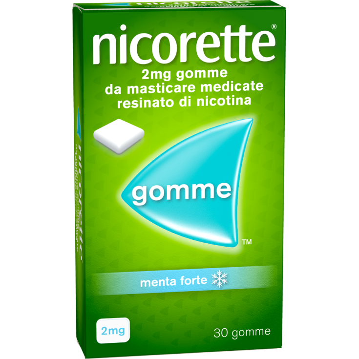nicorette® 2mg Gomme Medicate Menta Forte 30 Gomme Da Masticare