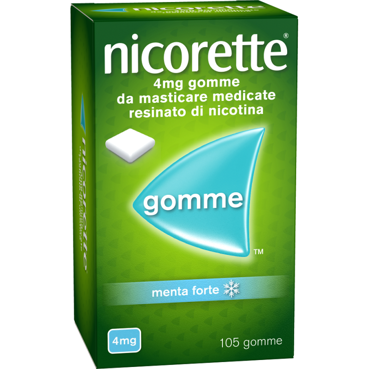 nicorette®  ​4mg Gomme Medicate Menta Forte 105 Gomme Da Masticare