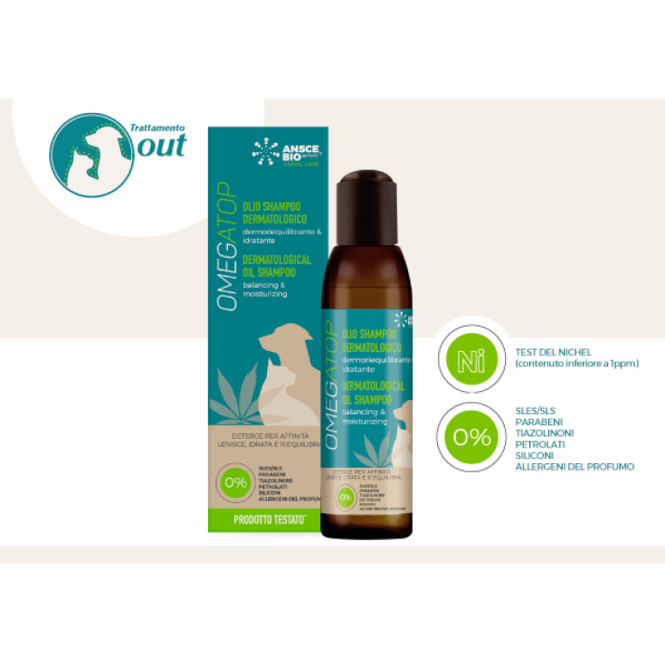 Omegatop Olio Shampoo Dermatologico Ansce Bio 200ml 
