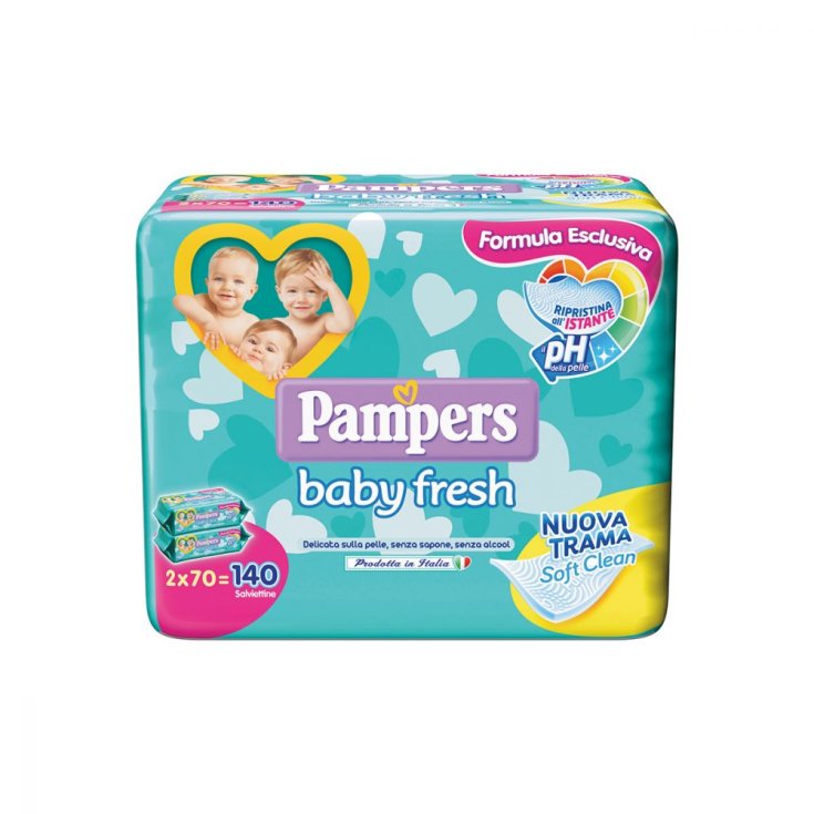 Pampers Baby Fresh 2x70 Salviettine - Farmacia Loreto