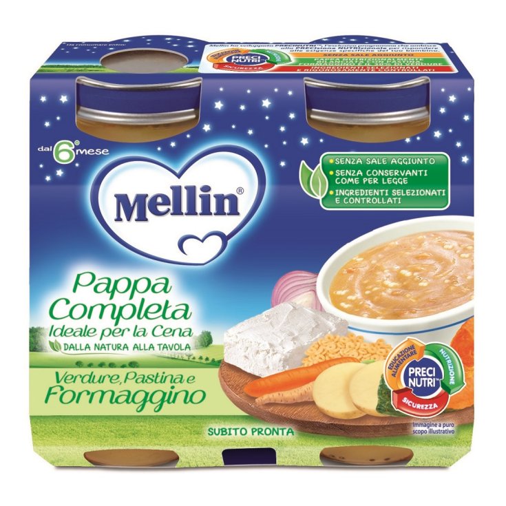 Mellin Pappa Completa Verdure Pastina e Pollo 100% Naturale – 12