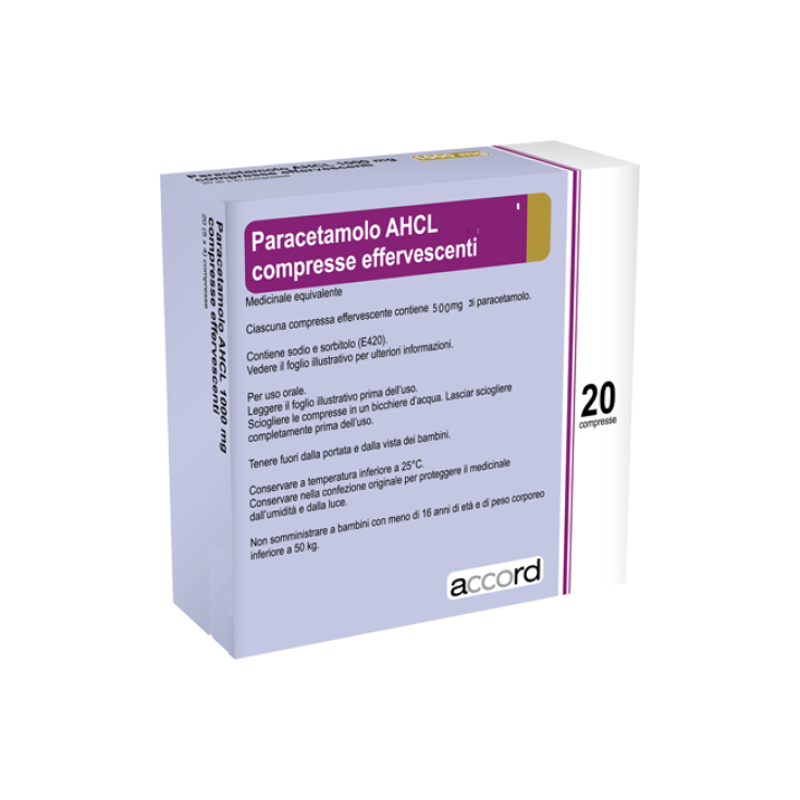 Paracetamolo 500mg ACCORD 20 Compresse Effervescenti
