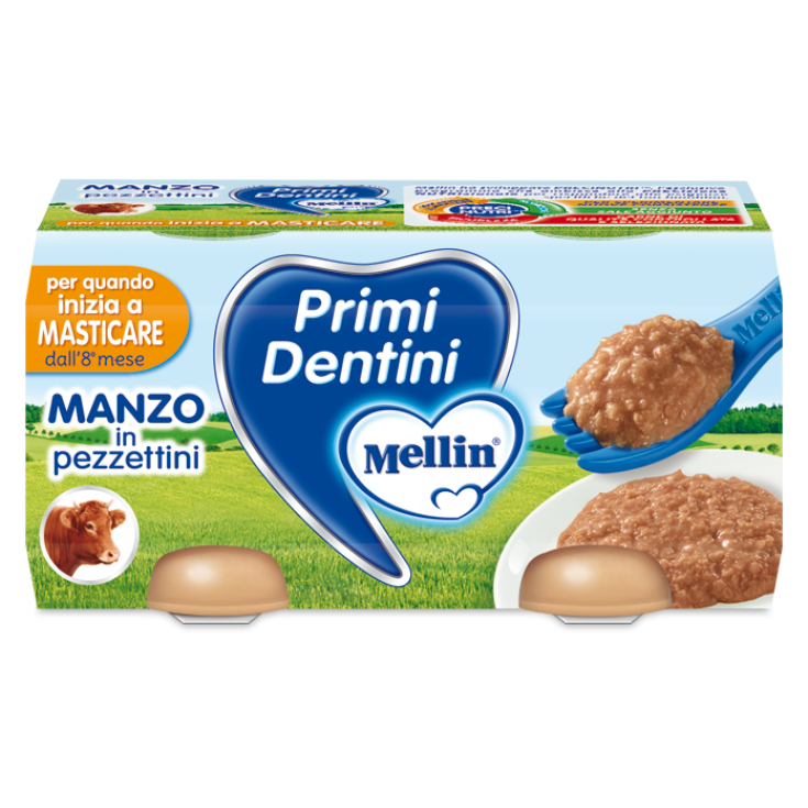 Primi Dentini Manzo In Pezzettini Mellin 2x80g 