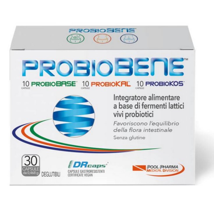 Probiobene Probiotici Pool Pharma 30 Capsule
