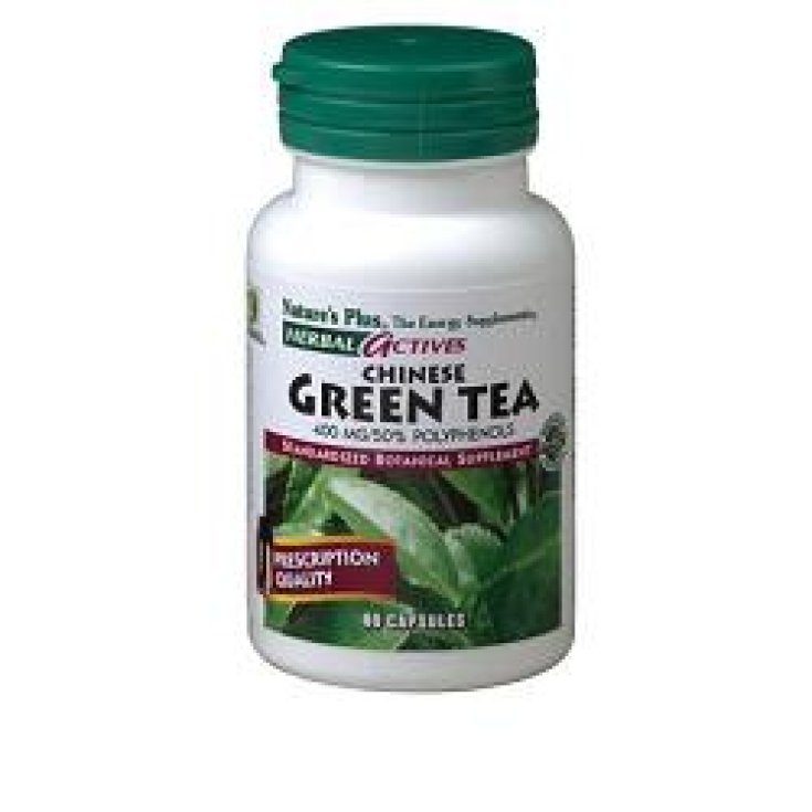 Nature's Plus Herbal Actives Chinese Green Tea (Te Verde Cinese) Integratore Alimentare 60 Capsule