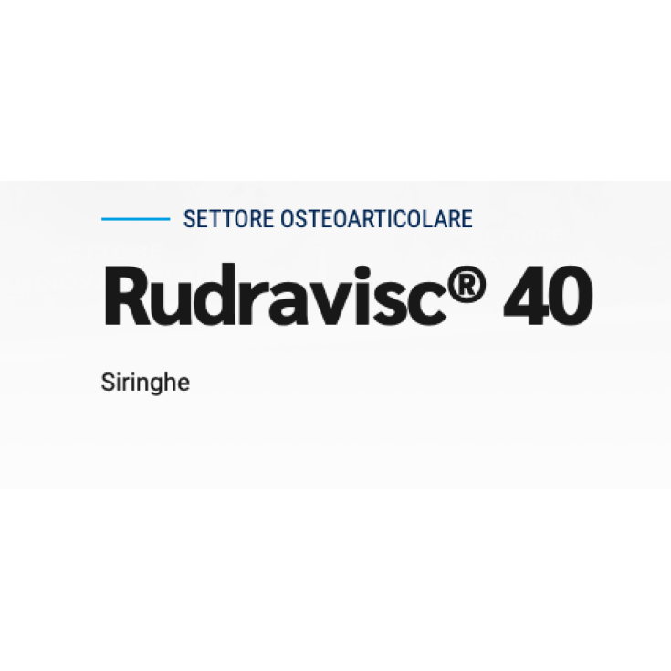 Rudravisc® 40 ShedirPharma® 1 Siringa Intrarticolare 40mg 2ml
