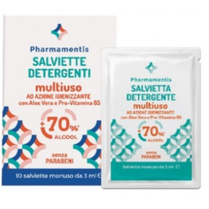Salviette Detergenti Multiuso Pharmamentis 10 Pezzi