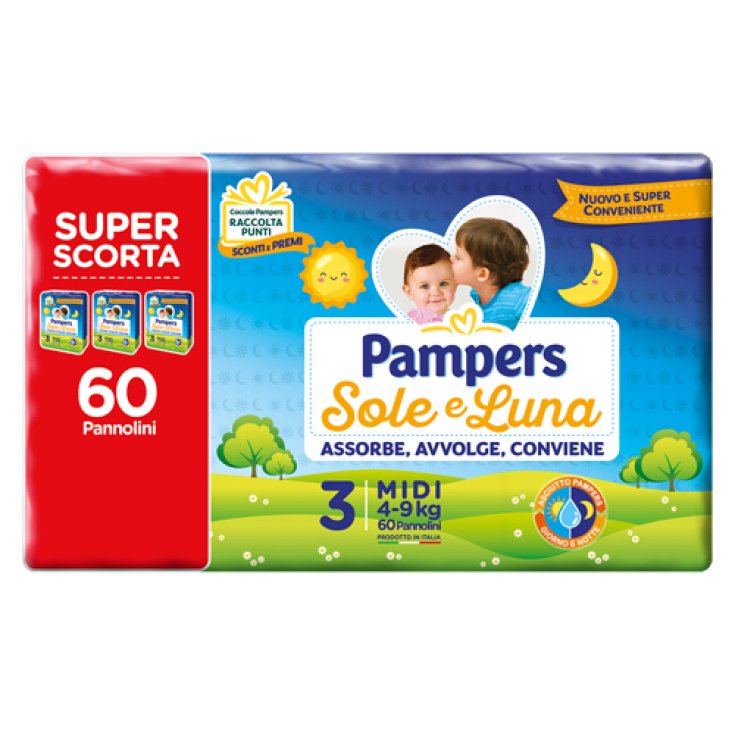 Sole&Luna Trio Midi Pampers 60 Pannolini