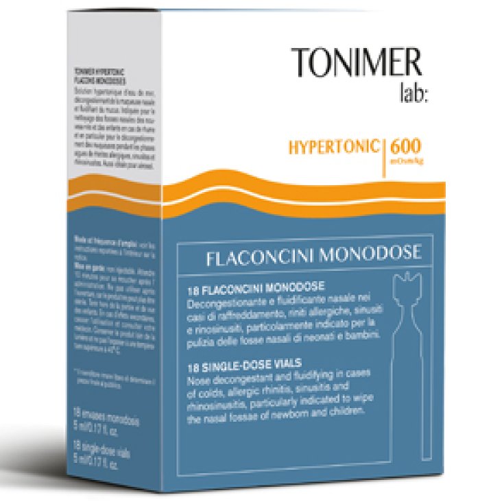 Tonimer Lab Hypertonic 600 18 Flaconcini