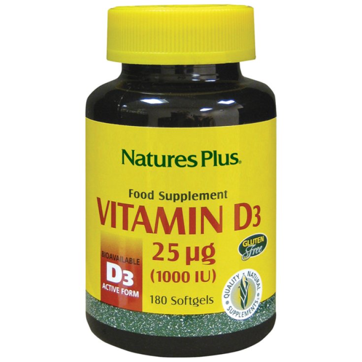Vitamina D3 1000ui Natures Plus 180 Softgel