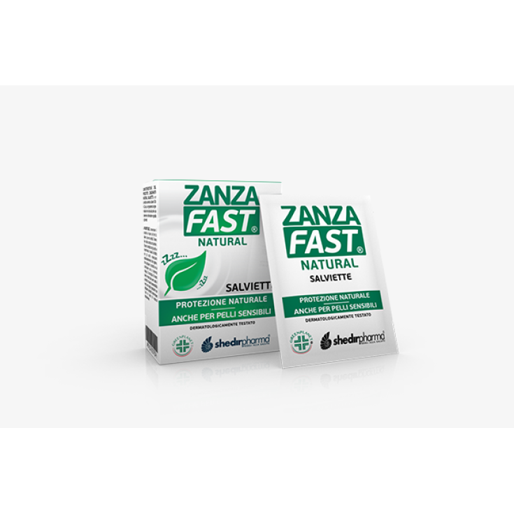ZanzaFast® Natural ShedirPharma® 10 Salviette Monouso