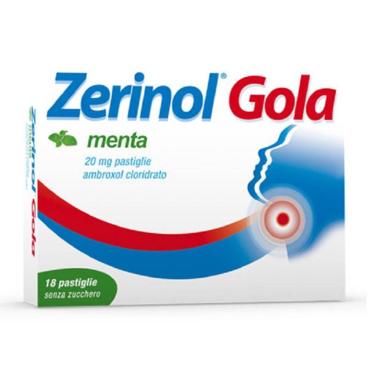 Zerinol Gola Sanofi 18 Sugar-Free Mint Tablets