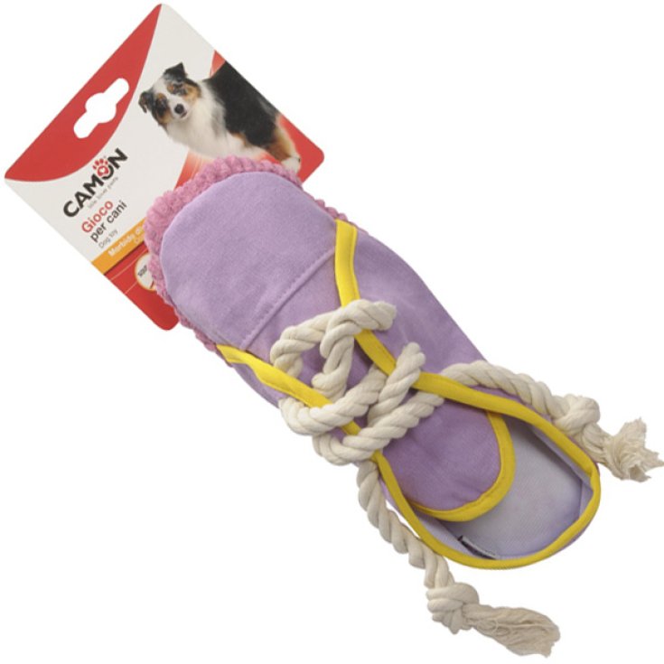 Gioco per Cane Sneakers in Poliestere con Corda e Squeaker - Gioco