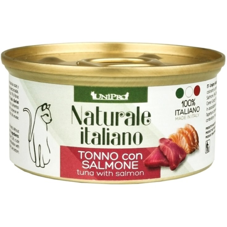 Naturale Italiano Tonno e Salmone In Acqua di Cottura - 85GR