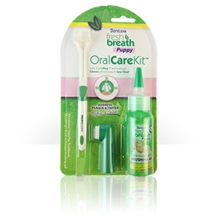 Fresh Breath Puppy Oral Care Kit - Spazzolino e Flacone gel da 59 ml
