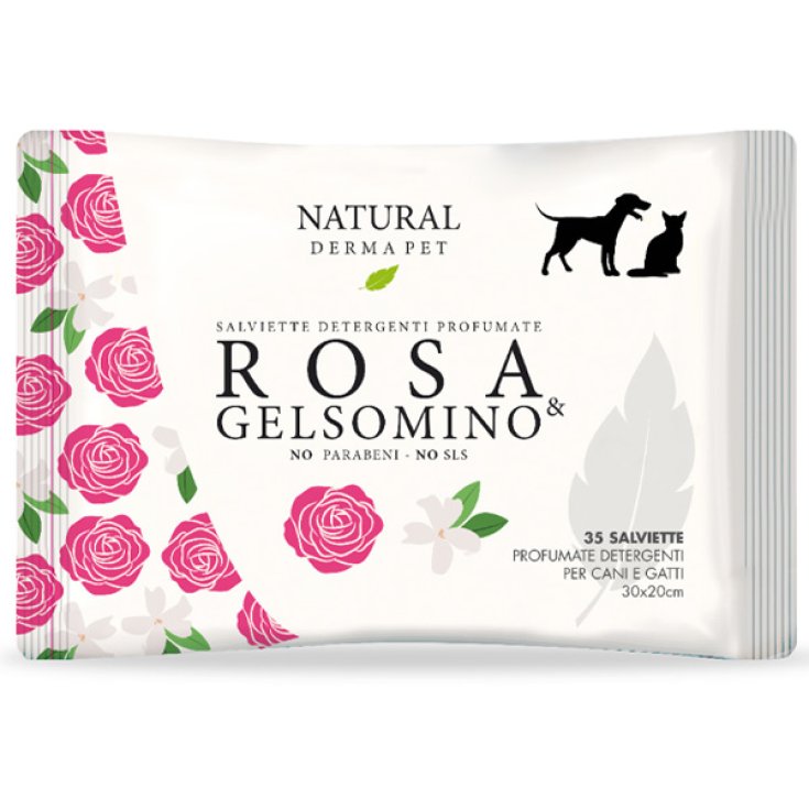 Salviette Detergenti Profumate Rosa e Gelsomino - 35 Salviette