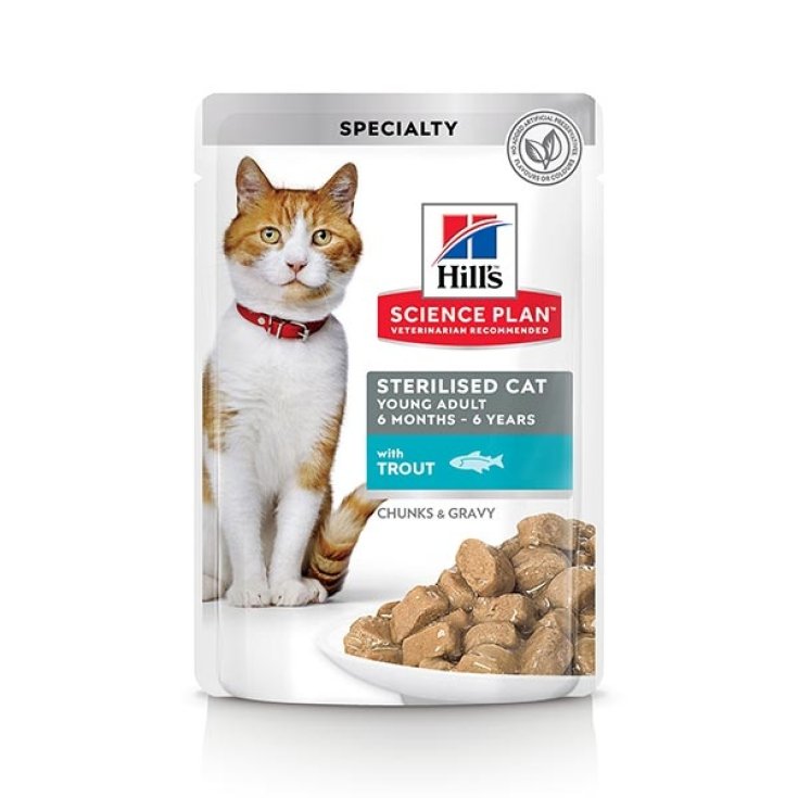 Science Plan Young Adult Sterilised Cat con Trota - 85GR