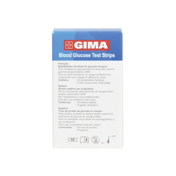 Strisce Glicemia per Glucometro GIMA 50 Test Strips
