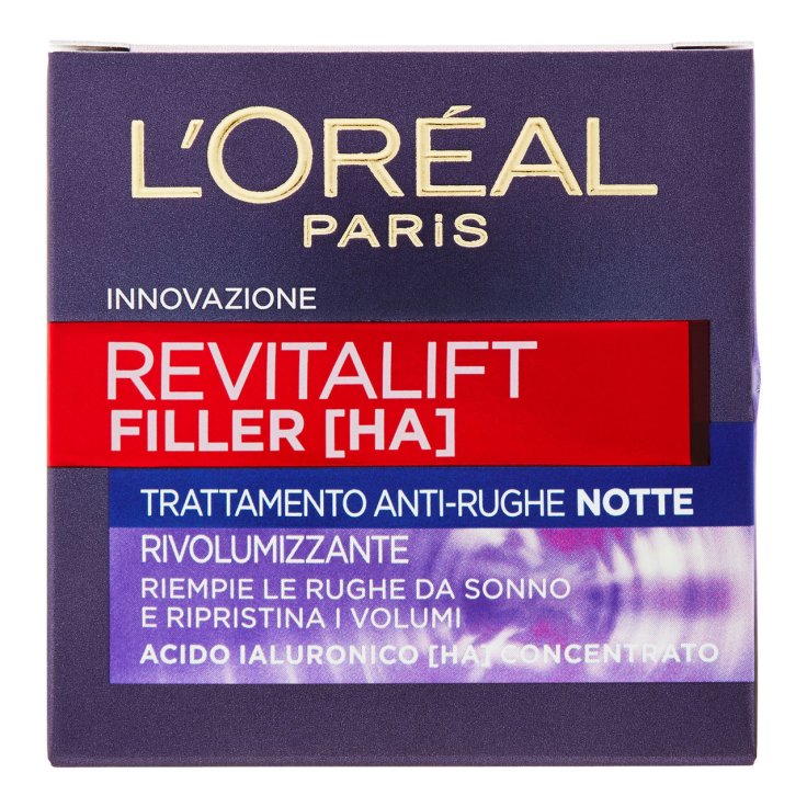 Revitalift Filler [+ Acido Ialuronico] Crema Viso Notte Antirughe Rivolumizzante L'OREAL 50ml