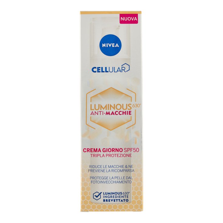 Nivea Cellular Luminous 630 Crema Viso Anti-Macchie Crema Giorno FP50 Tripla Protezione 40 ml