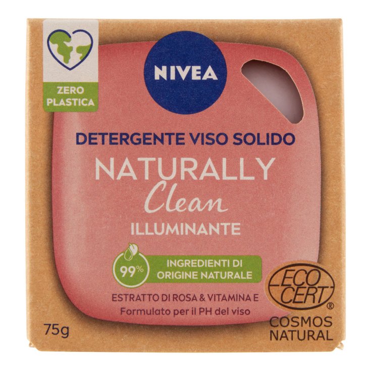 Nivea Naturally Clean Detergente Viso Solido Illuminante 75 g