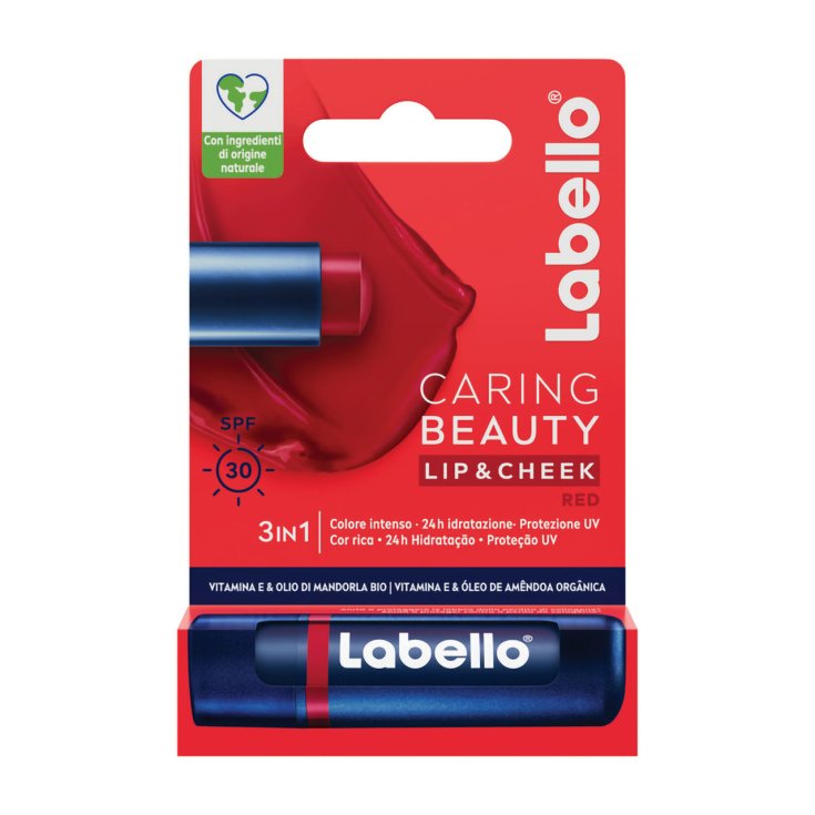 Caring Beauty Red Labbra e Guance Labello 4,8g