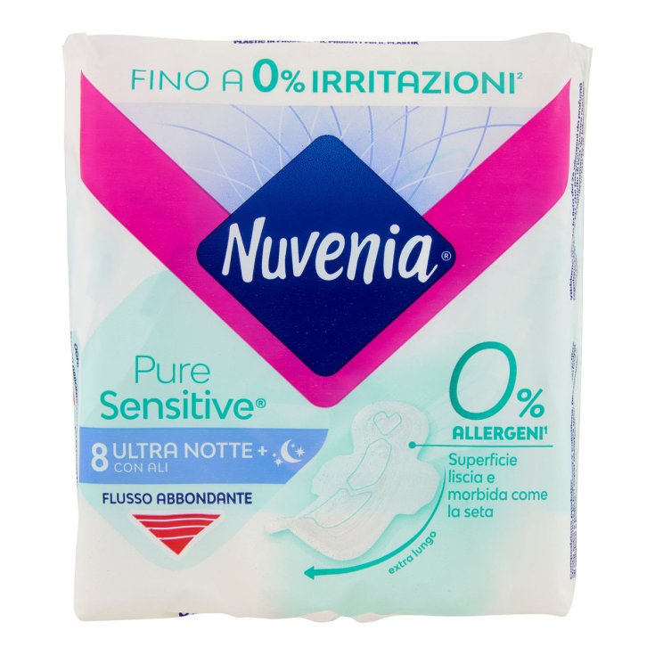 Pure Sensitive Ultra Notte con Ali Nuvenia 8 Assorbenti