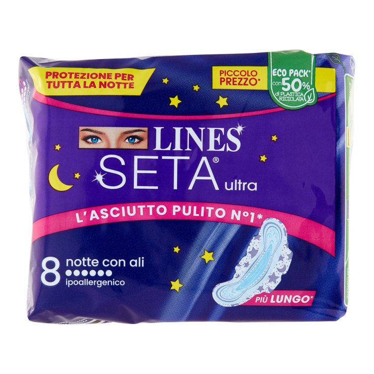 Notte Con Ali Lines Seta Ultra 8 Pezzi