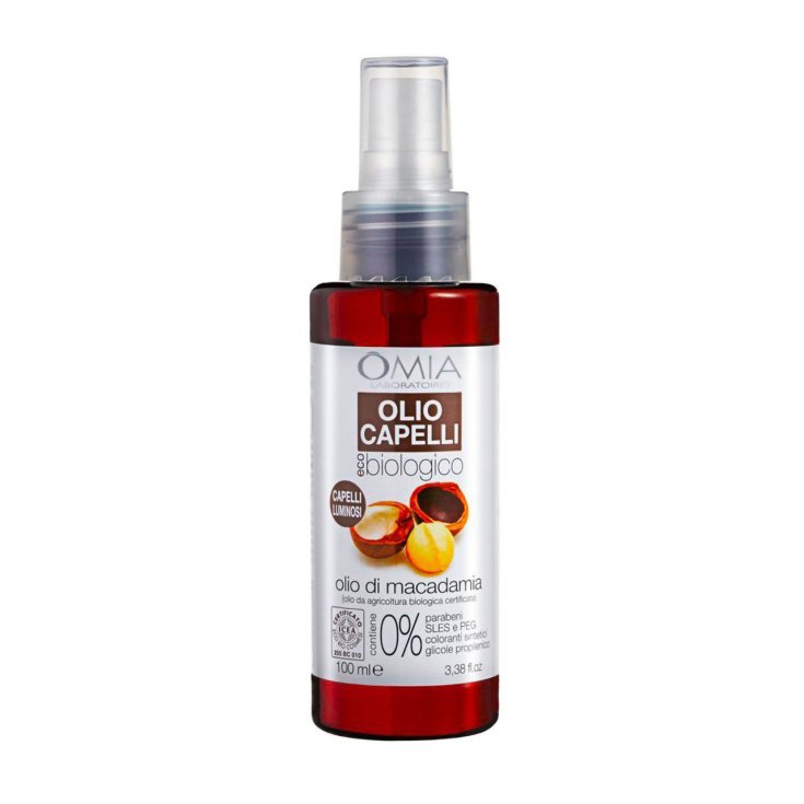 Olio Capelli Ecobiologico Macadamia Omia Laboratoires 100ml