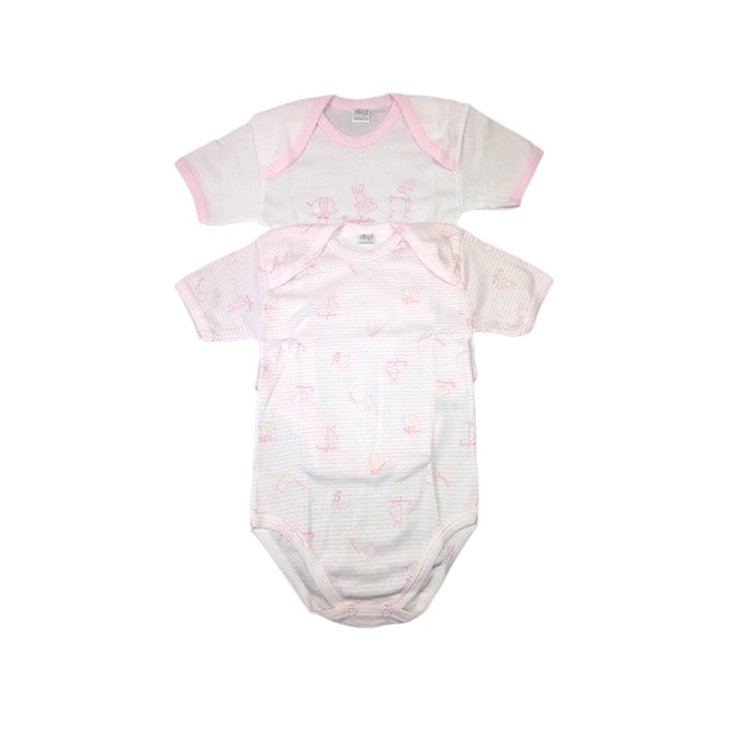 Bi-pack body intimo bimba neonata mezza manica Ellepi AF4425-R 12 m