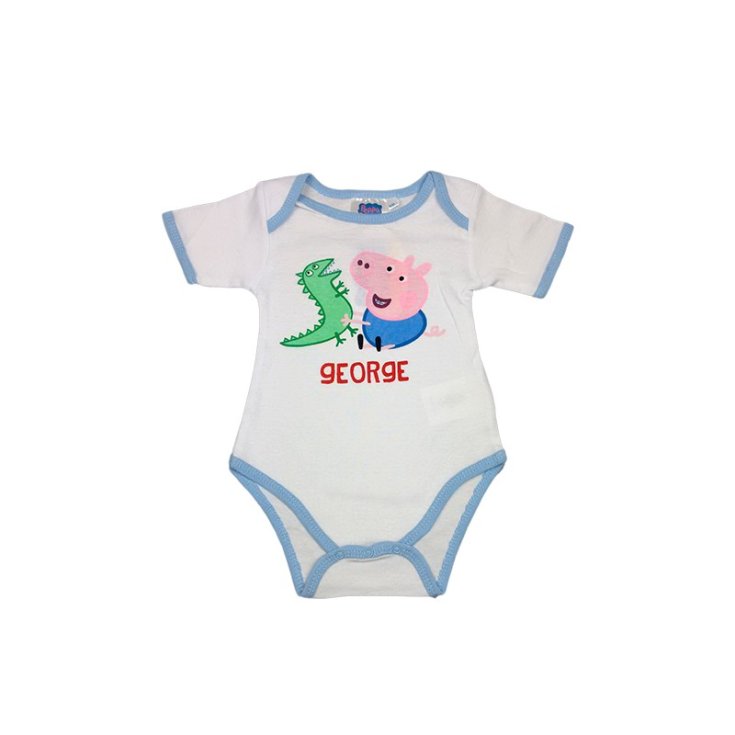 Body bodino intimo bimbo neonato mezza manica Peppa Pig - George  12 m