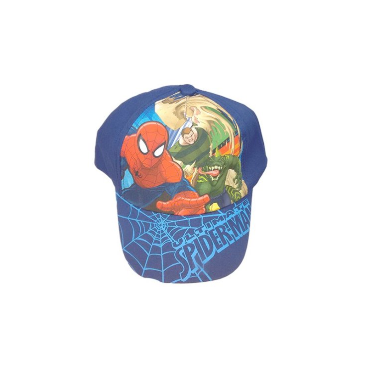 Cappello berretto bimbo uomo ragno Spiderman blu tg 54