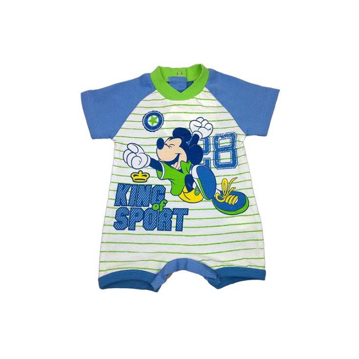 Pagliaccetto tutina  bimbo neonato Ellepi Disney baby Mickey verde azzurro 1 m
