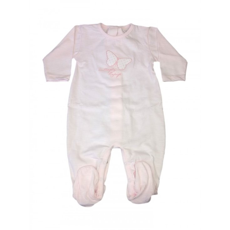 Tuta tutina cotone bimba neonato Rapife rosa 6 m