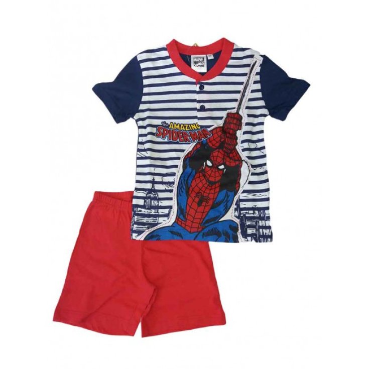 Pigiama maglia maglietta pantaloncino bimbo bambino Uomo ragno Spiderman 4A